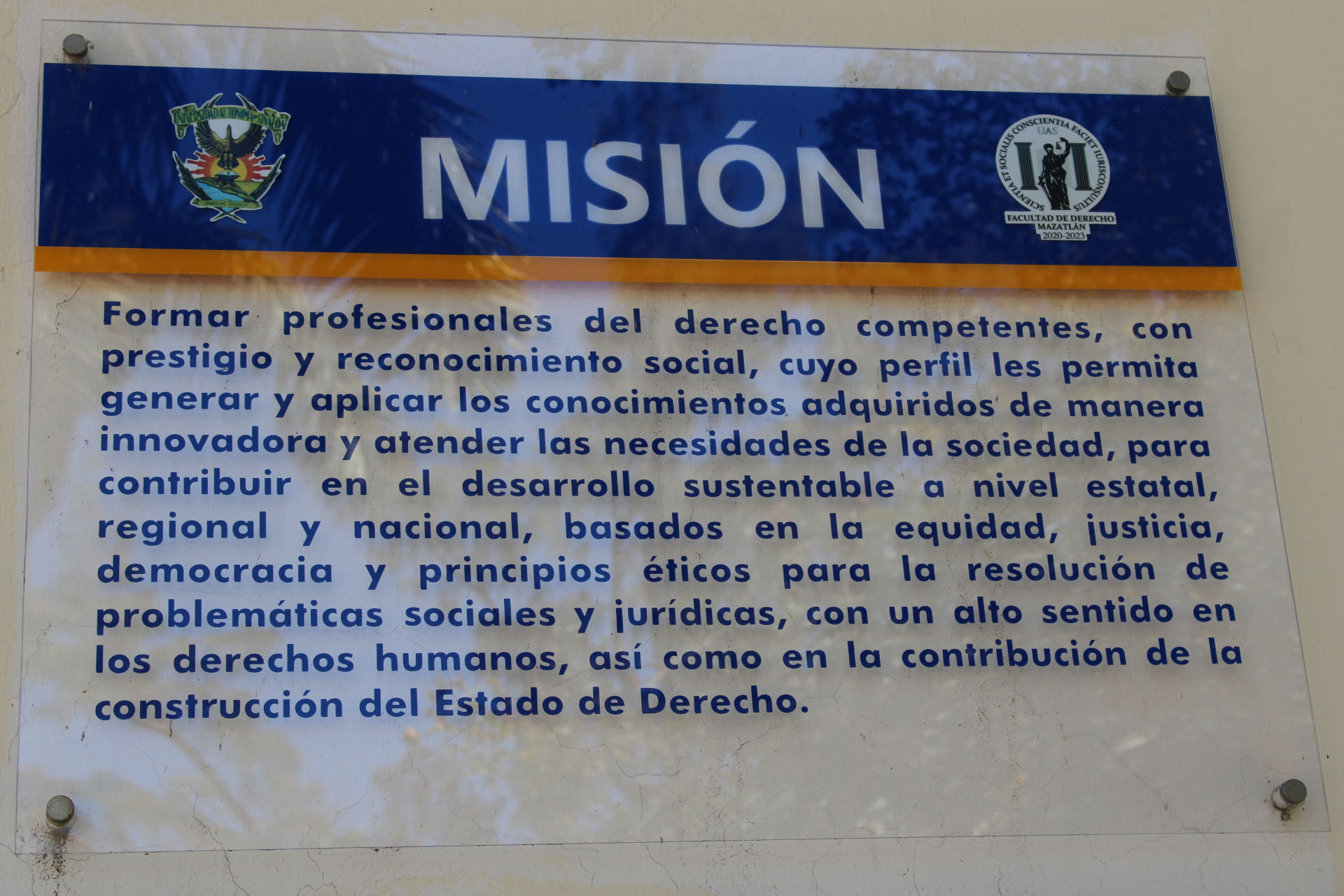 Misión de la Facultad de Derecho Mazatlán