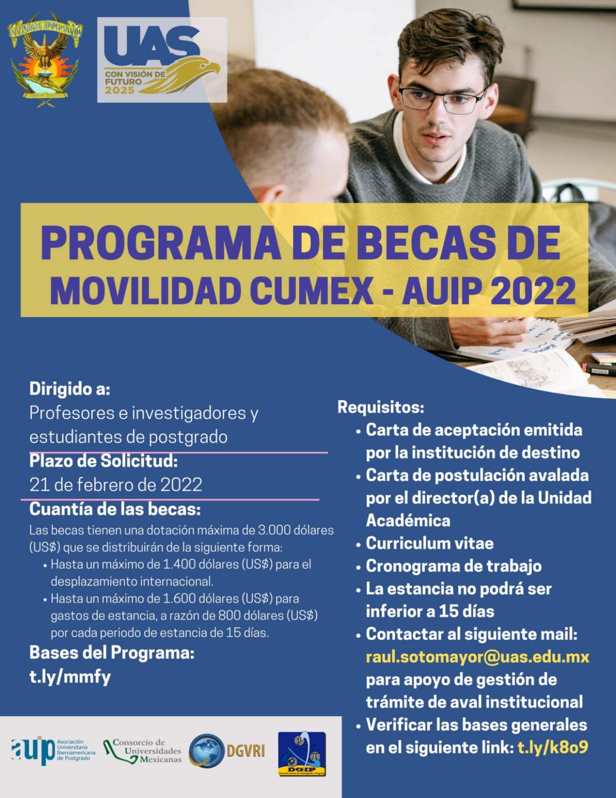 Convocatoria de becas movilidad estudiantil 2022